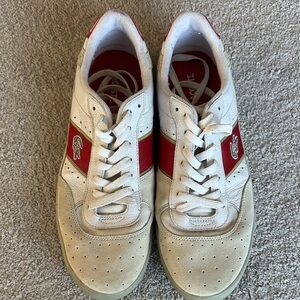 Lacoste White and Red Men's Sneakers 11.5